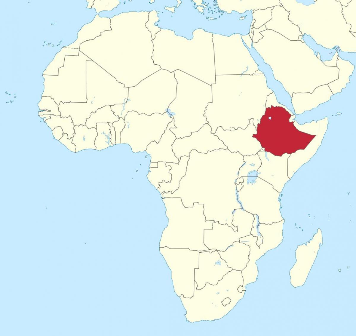 harta africii arată Etiopia