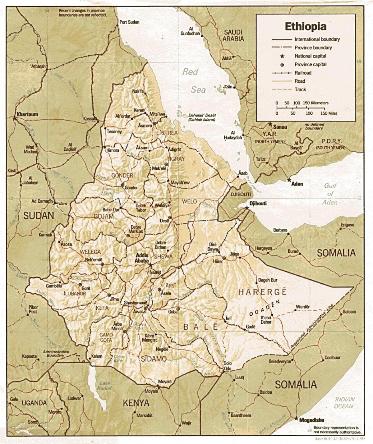 vechi Etiopia hartă