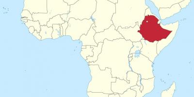 Harta africii arată Etiopia