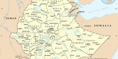 Harta politică din Etiopia