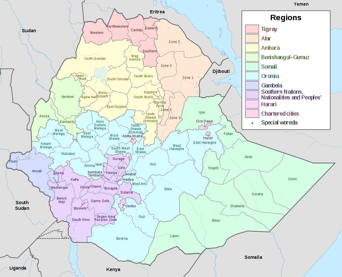 hawassa Etiopia hartă