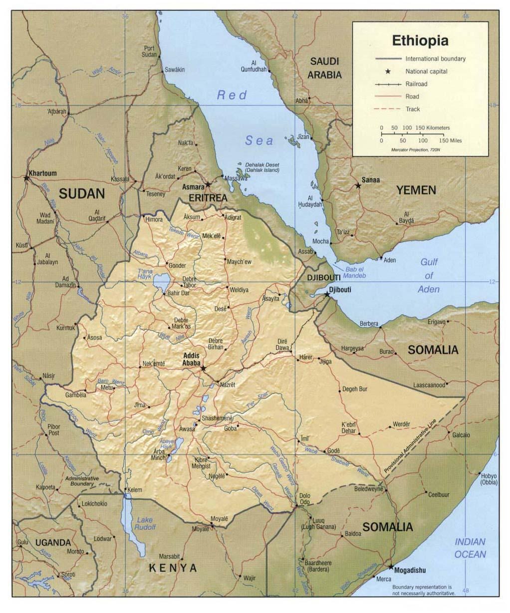 harta Etiopia harta 1980
