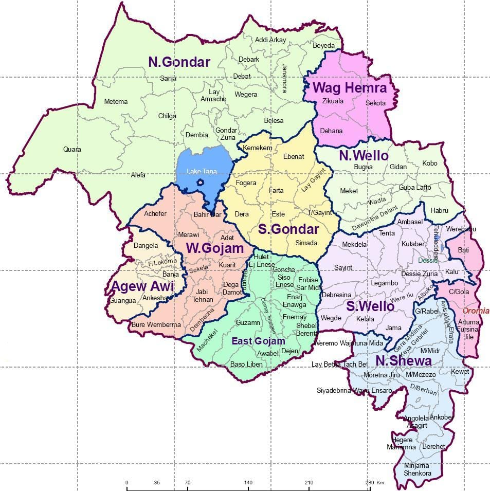 Etiopia gondar hartă