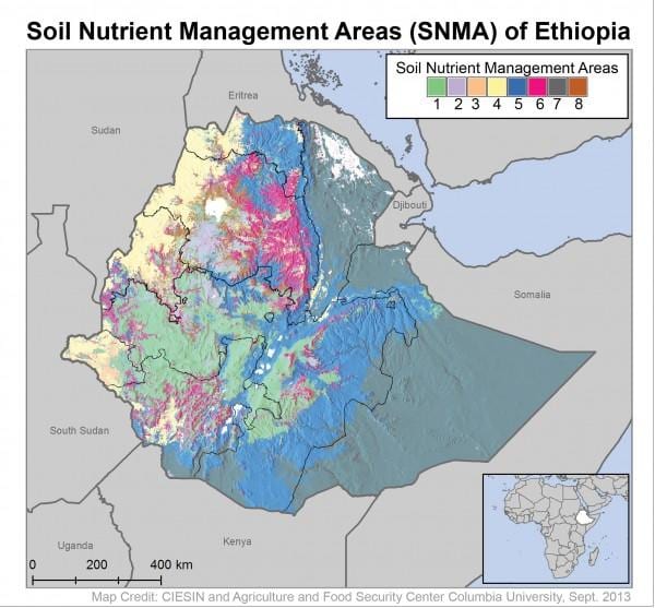 harta de harta solurilor din Etiopia