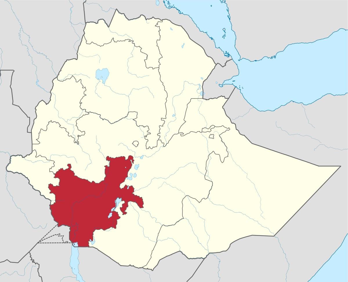 harta de sud, Etiopia