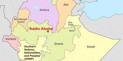 Addis abeba, Etiopia harta lumii