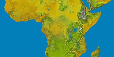 Harta Ethiopian highlands pe lume