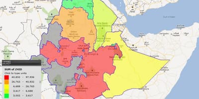 Etiopia provincii hartă