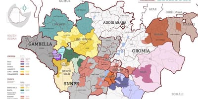 Harta Etiopia cafea