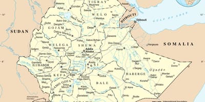 Hartă în Etiopia