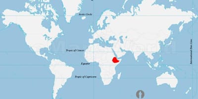 Harta Etiopia locație de pe lume