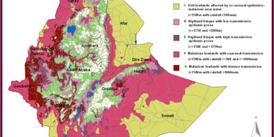 Harta Etiopia malarie