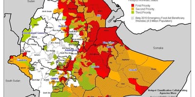 Harta Etiopia secetă