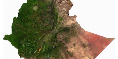 Etiopia harta satelit