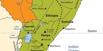 Harta Etiopian platou africa