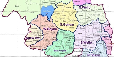 Etiopia gondar hartă