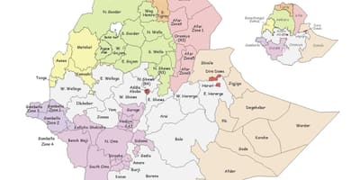 Etiopia woreda hartă