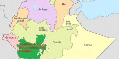 Harta snnpr Etiopia