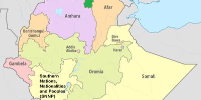 Etiopian tigray hartă